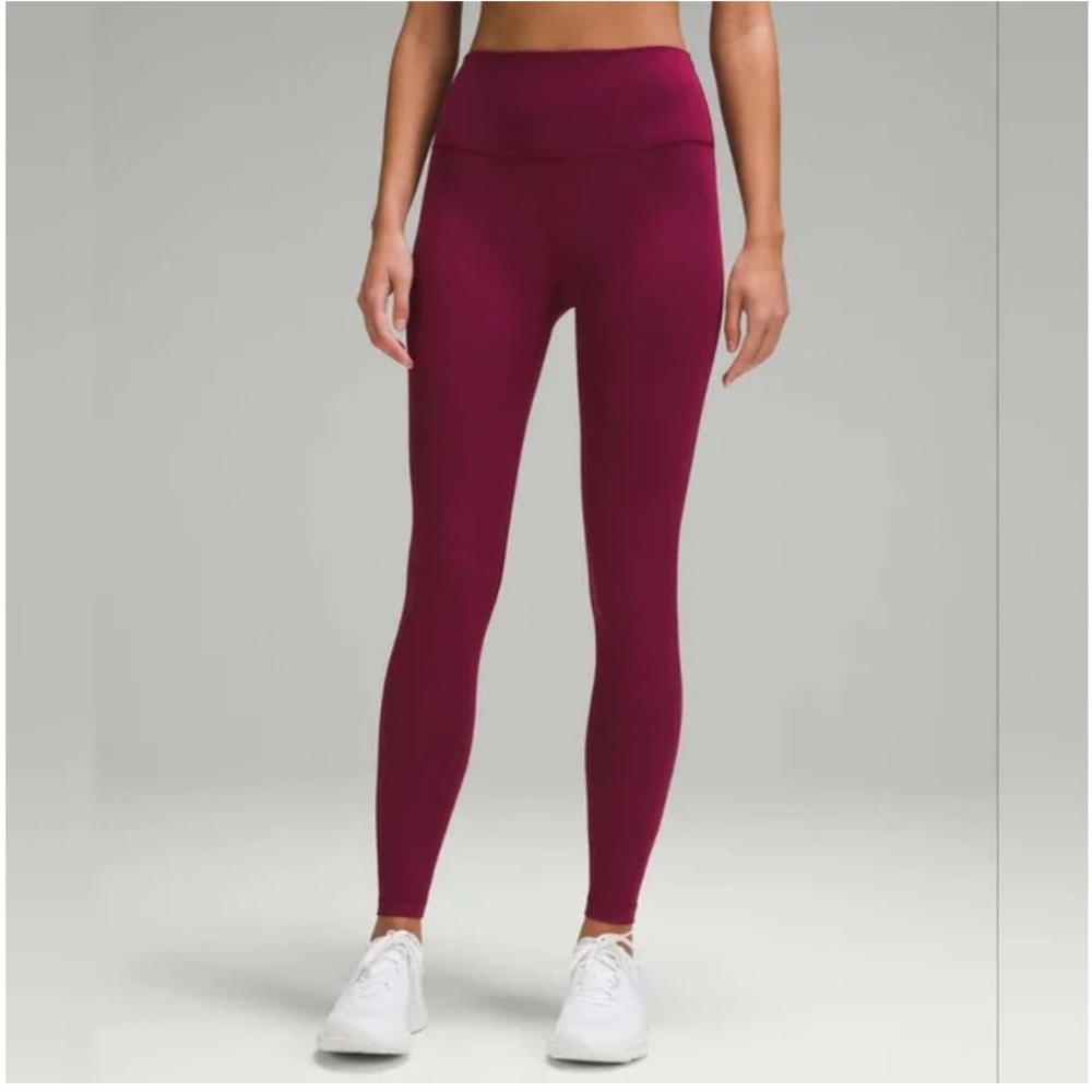 Lululemon Wunder Train Leggings - Deep Luxe - size 6 - magenta / burgundy color